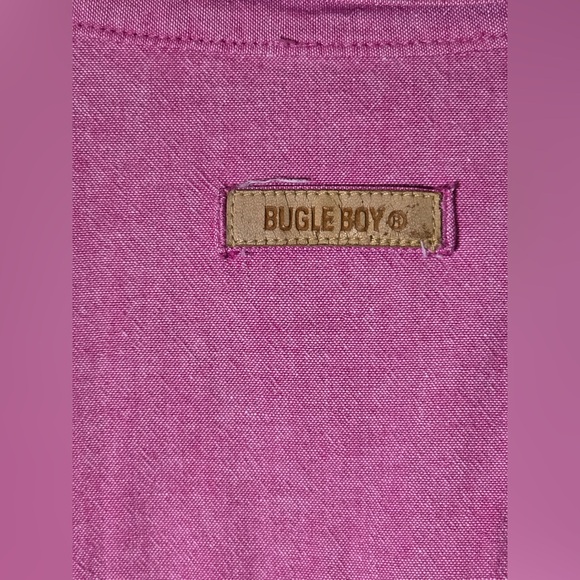 Bugle Boy Classics Pink Long Sleeve Button Shirt Size Large 100% Cotton RN 54054 - Picture 5 of 5
